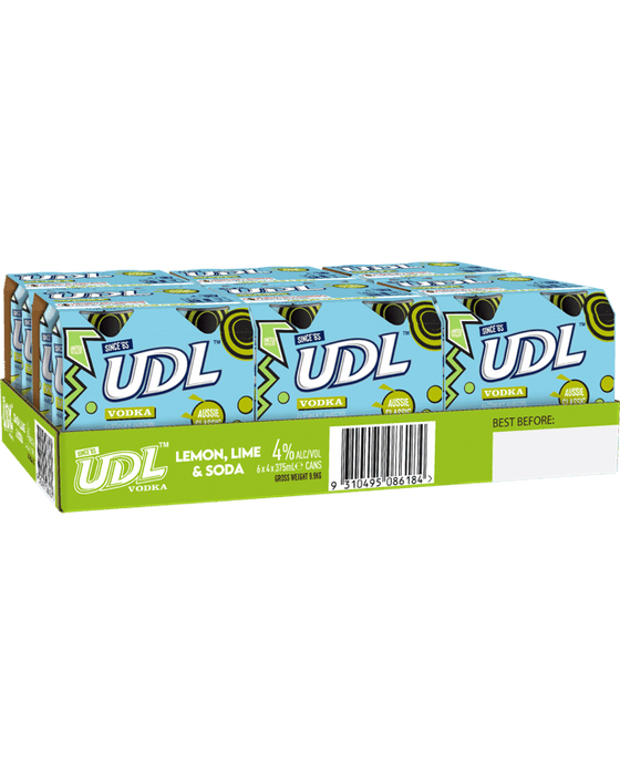 UDL Vodka Lemon Lime & Soda Cans 375mL